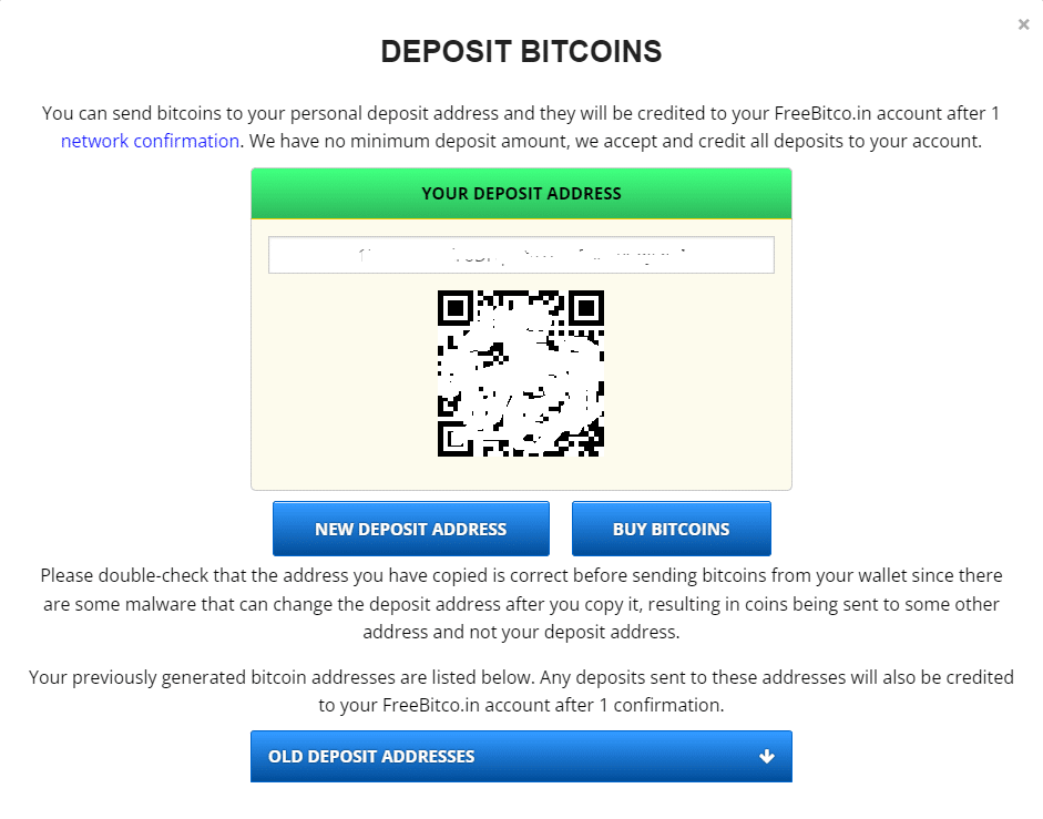DEPOSIT BITCOINS